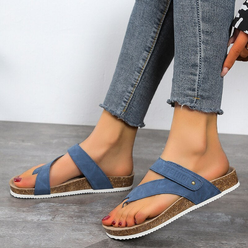 Archwave - Kork Offene Orthopädische Sandalen Blau