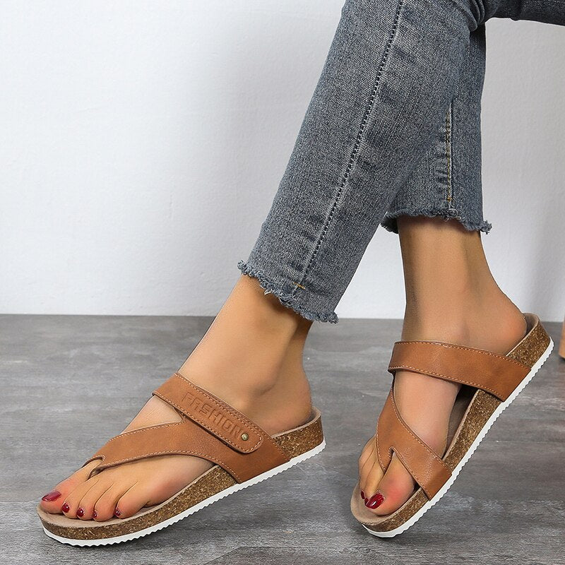 Archwave - Kork Offene Orthopädische Sandalen Braun