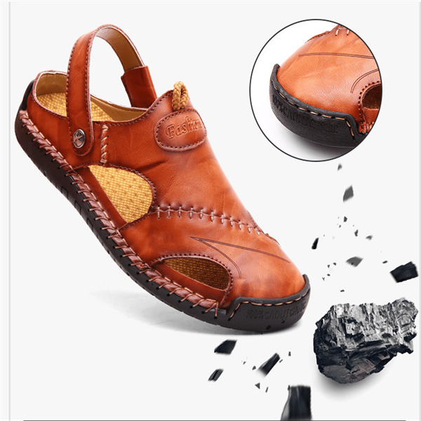 Arnold - Orthopädische Ledersandalen Dunkelbraun