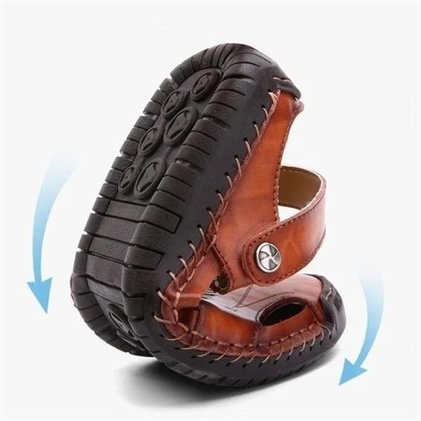 Arnold - Orthopädische Ledersandalen Dunkelbraun 3