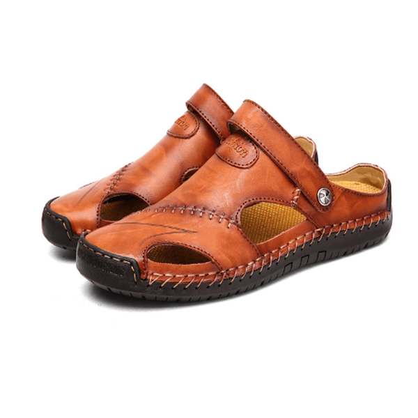 Arnold - Orthopädische Ledersandalen Dunkelbraun 4