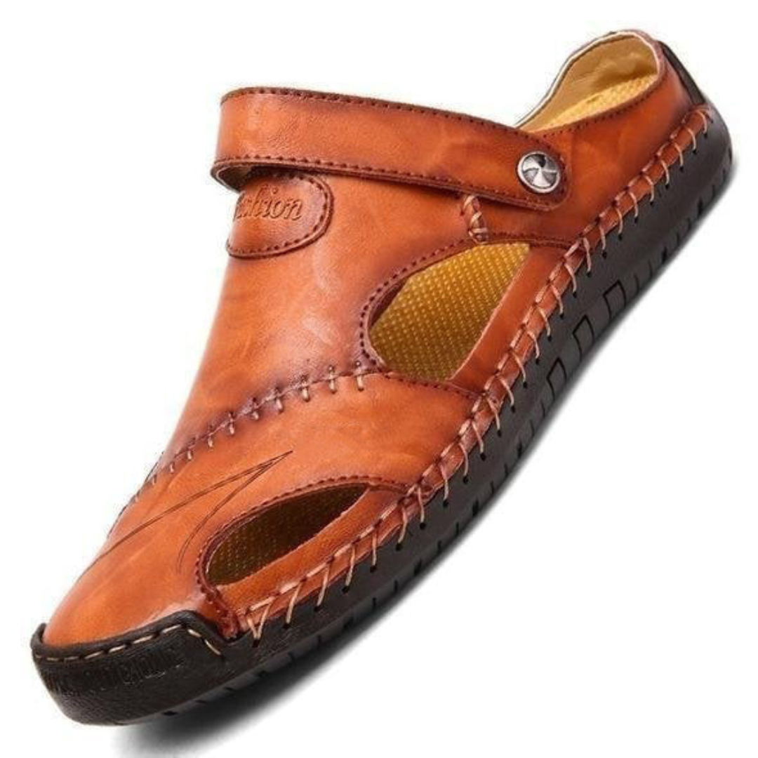 Arnold - Orthopädische Ledersandalen Dunkelbraun 5