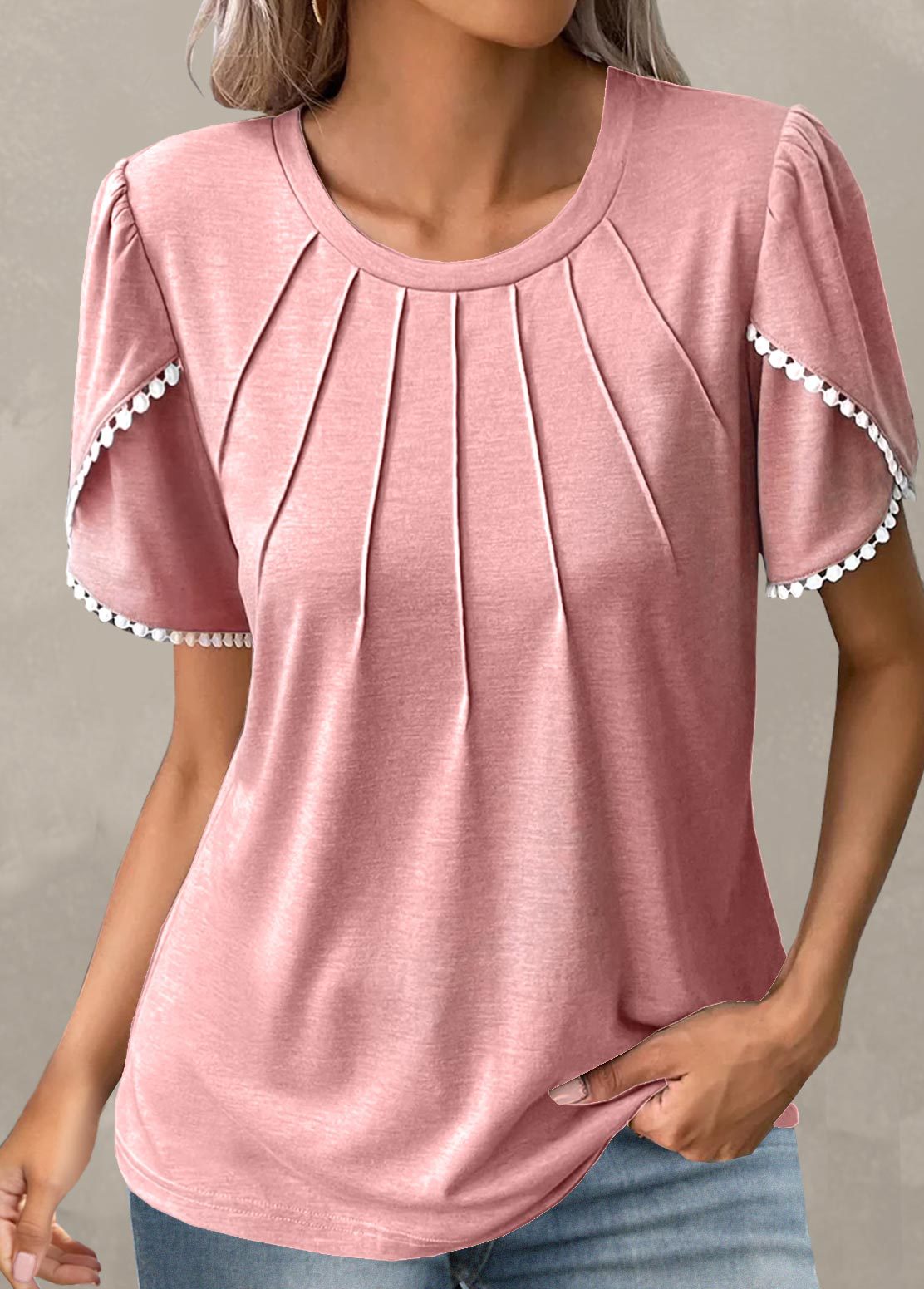 Babette - Stilvolle Bluse mit Vintage Flair Rosa
