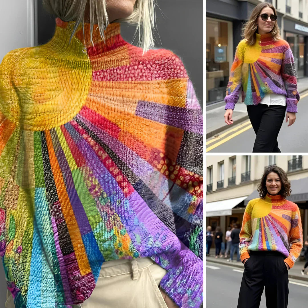 Benedikta – Warmer Damen Rollkragenpullover für stilvolle Outfits Mehrfarbig