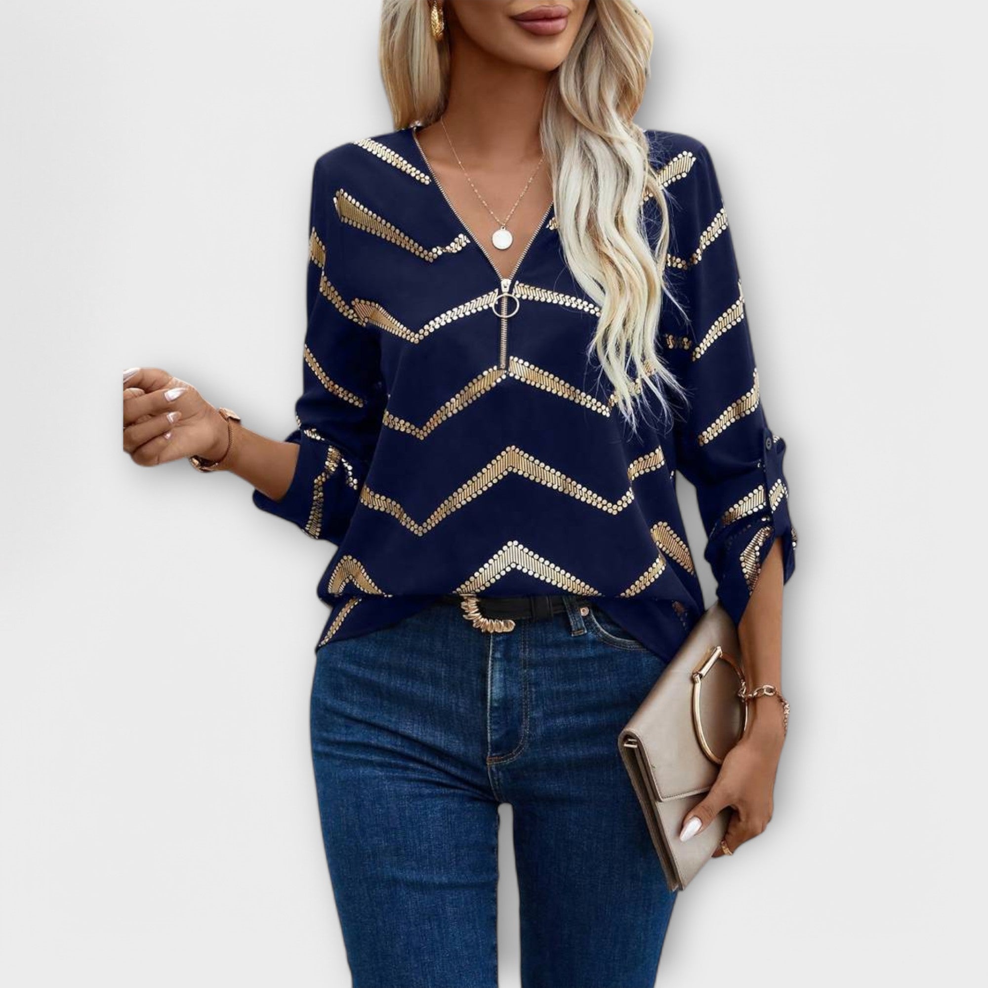 Berla - Zeitlos elegante Bluse Marineblau