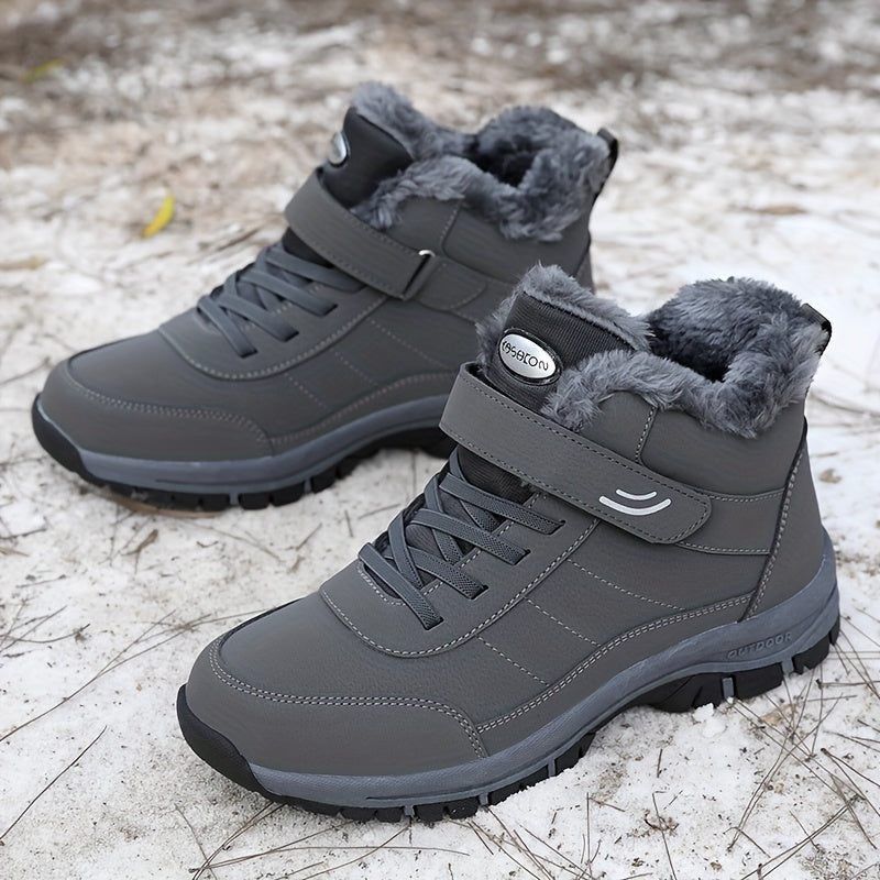 Bernd - Winterschuhe Unisex Stiefel Knöchelhoch Mit Riemenb Grau