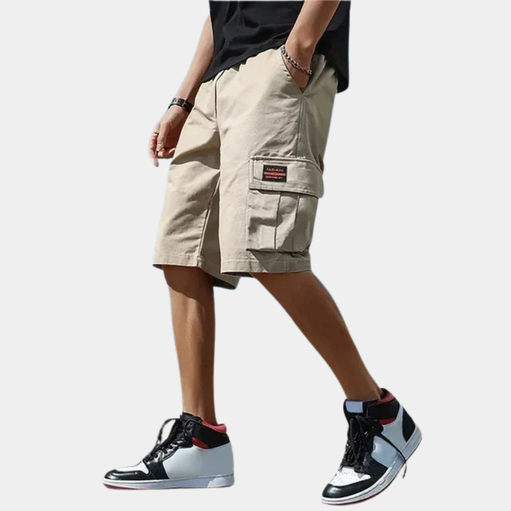 Berthelm - Cargo Shorts für Herren | Multi-Taschen mit Kordelzug Khaki