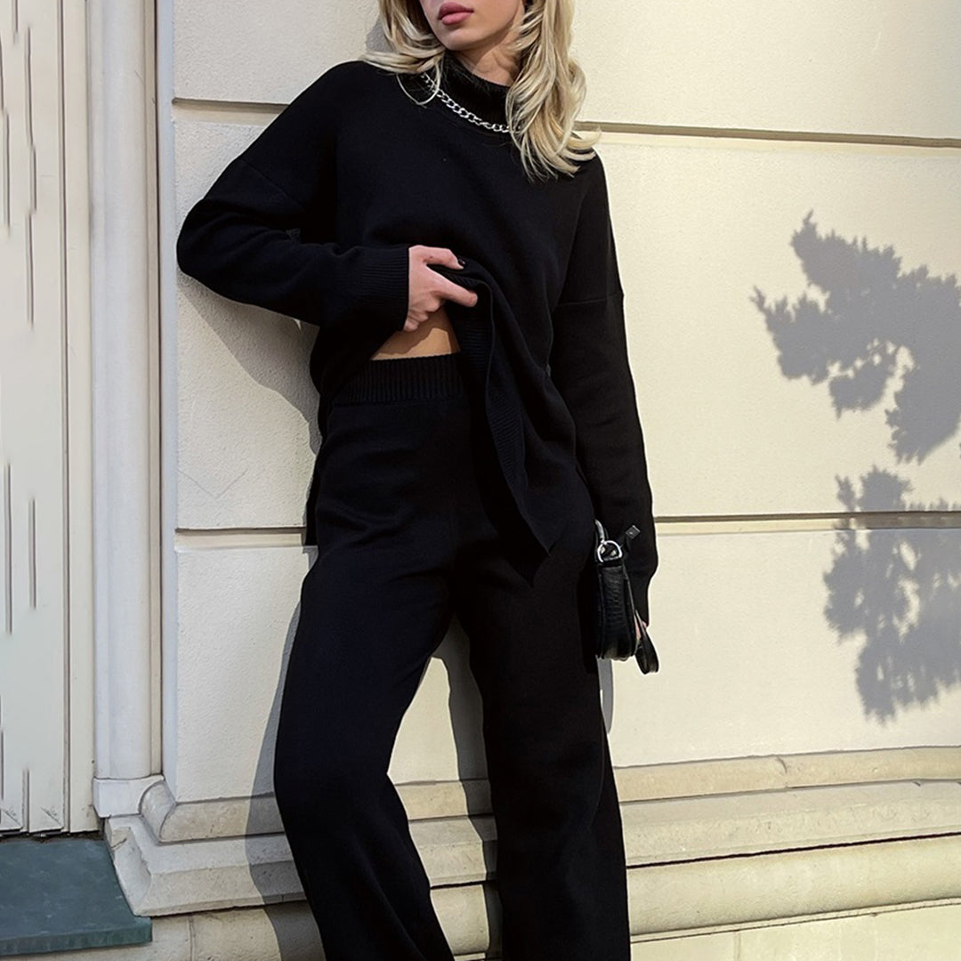 Thea – Eleganter Rollkragenpullover mit Seitenschlitz