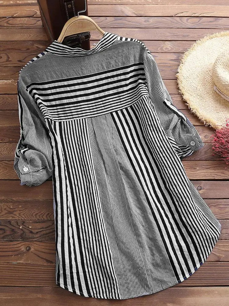 Blanca- Lässige Blusen mit Button-Down-Kragen Schwarz 1