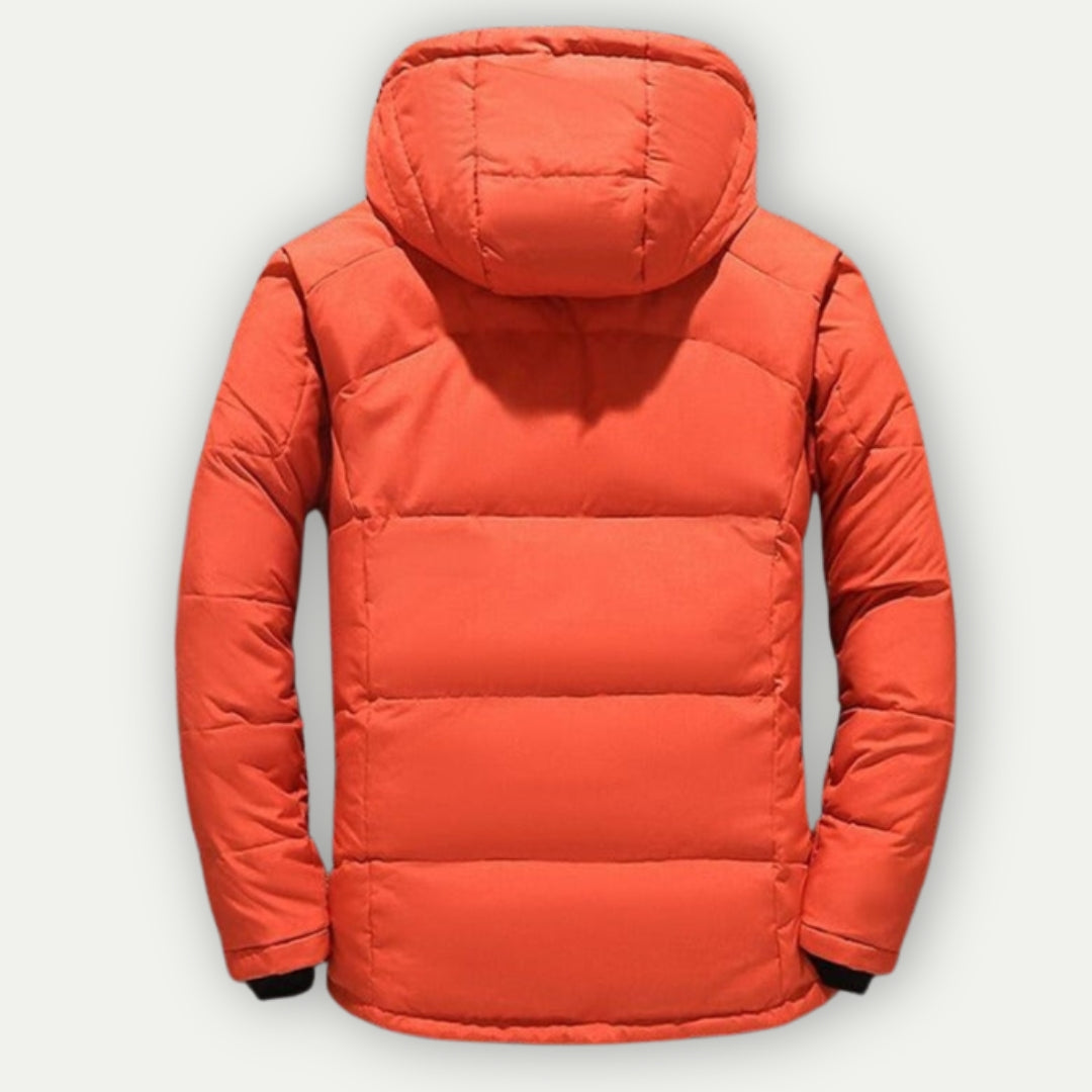 Bonifaz – Leichte Winter Daunenjacke für Herren orange