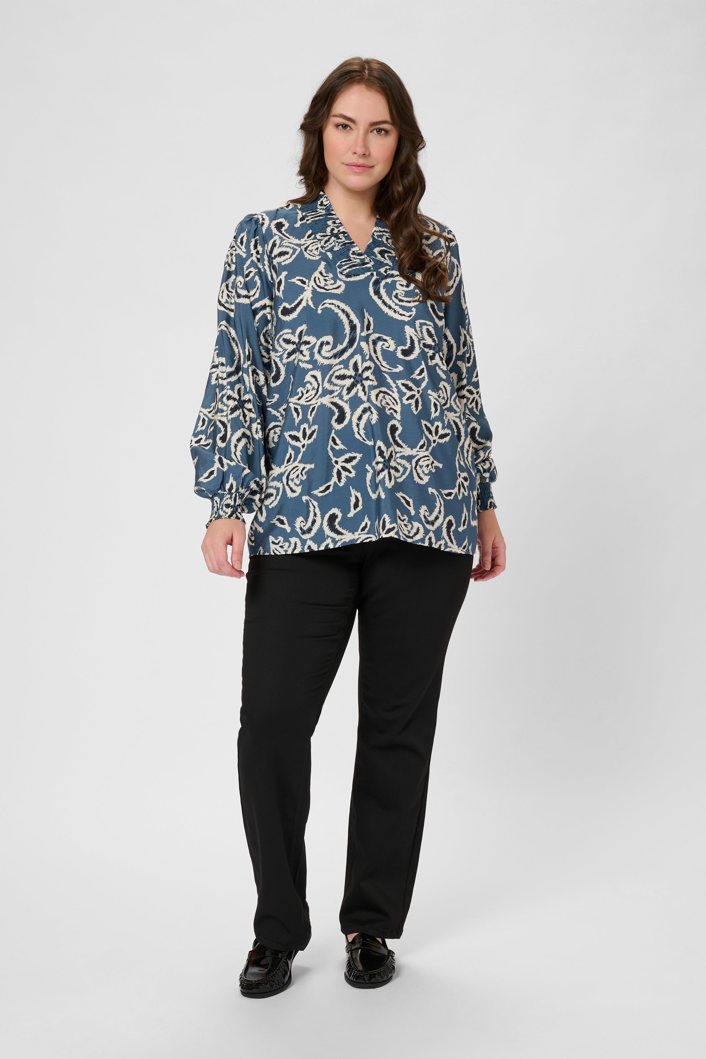 Borghild - Blau Bluse KCmahlia 4
