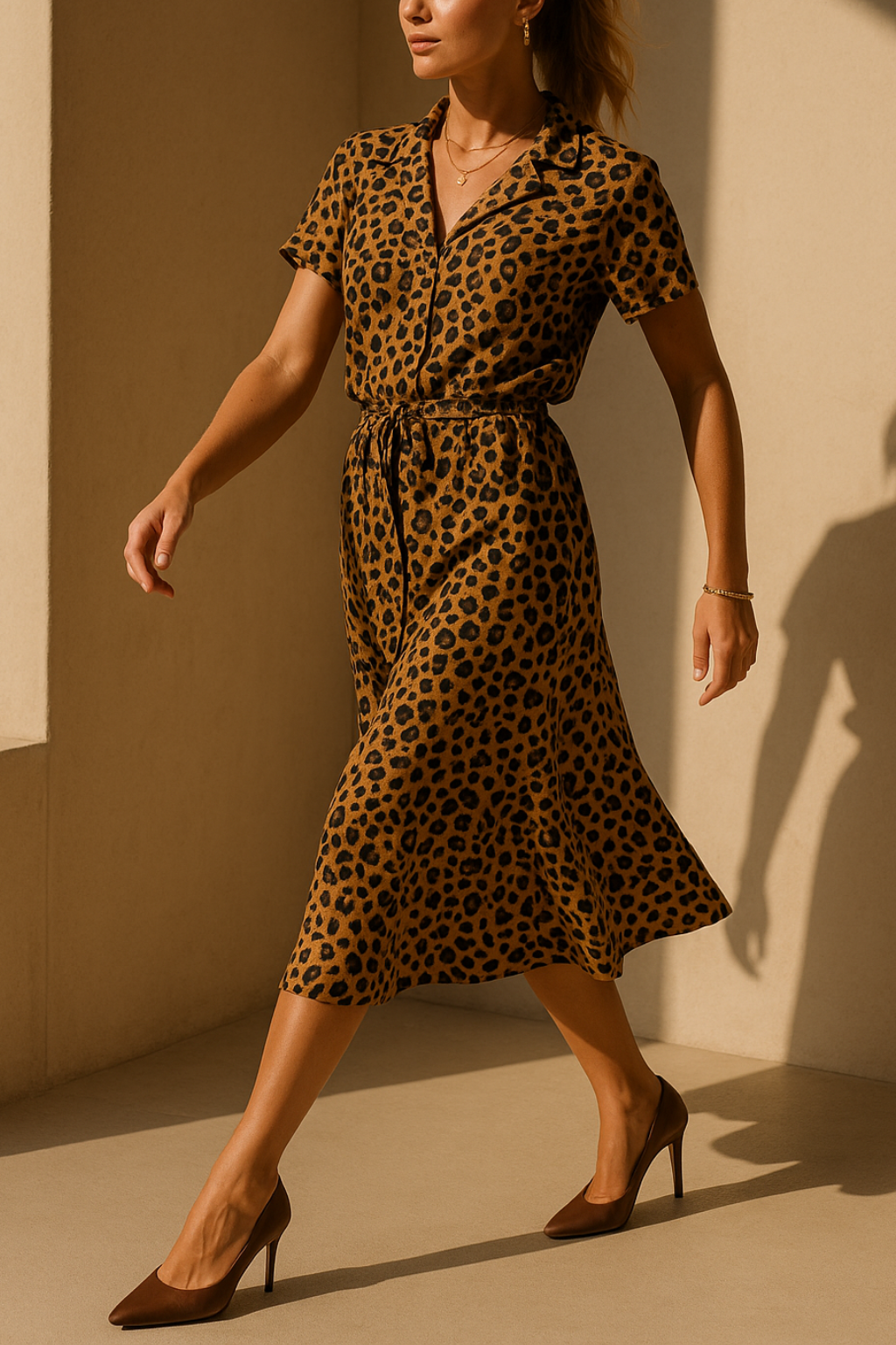 Tanja- Leichte Midi Sommerkleid Damen