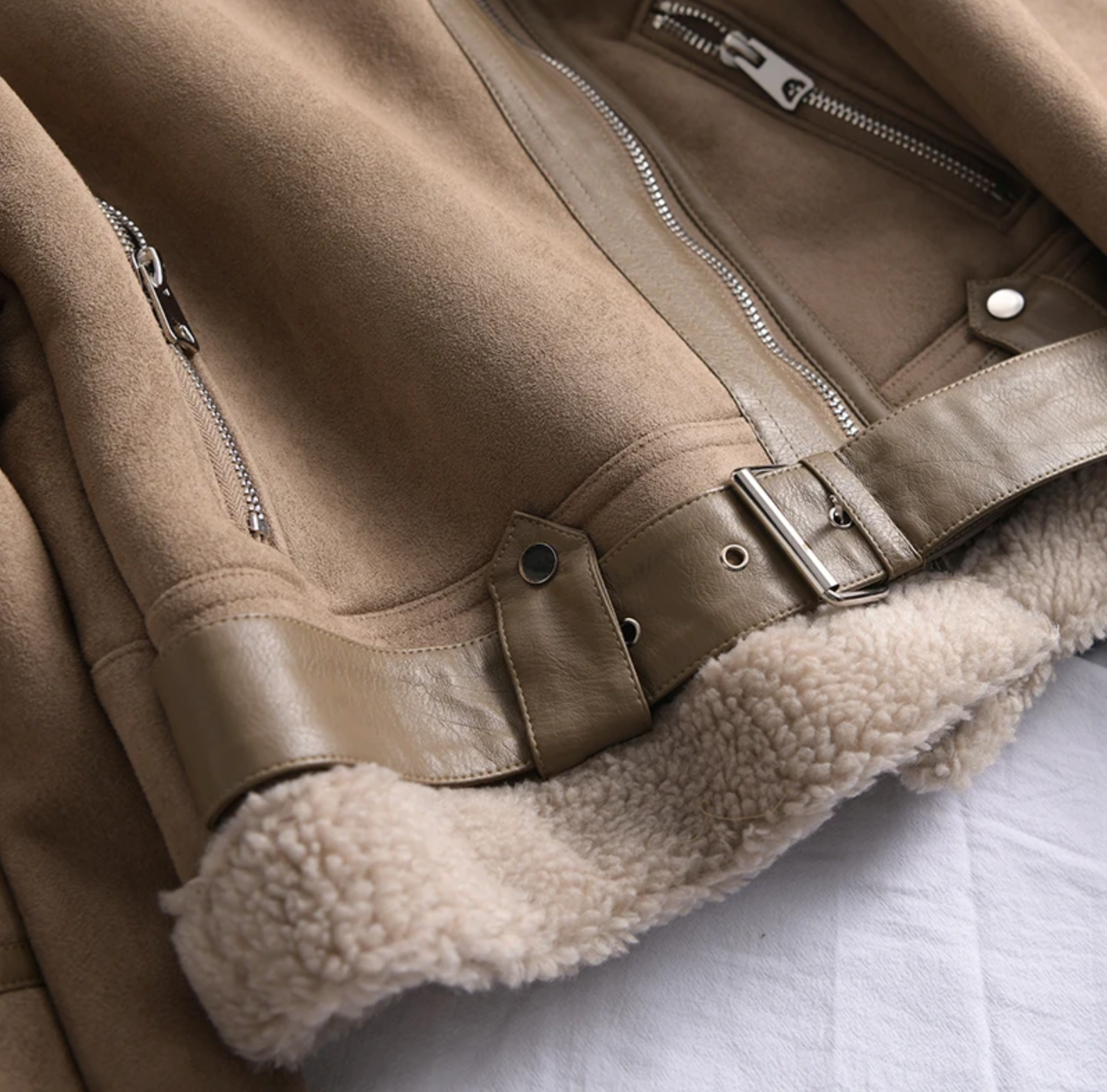Brigitte - Bikerjacke Damen Kurz Mit Kragen Taschen Farbe