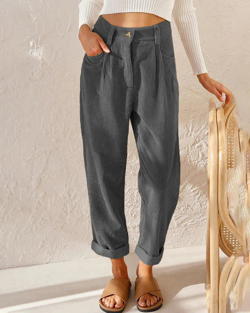 Britta – Cordhose aus Baumwolle mit hoher Taille 1