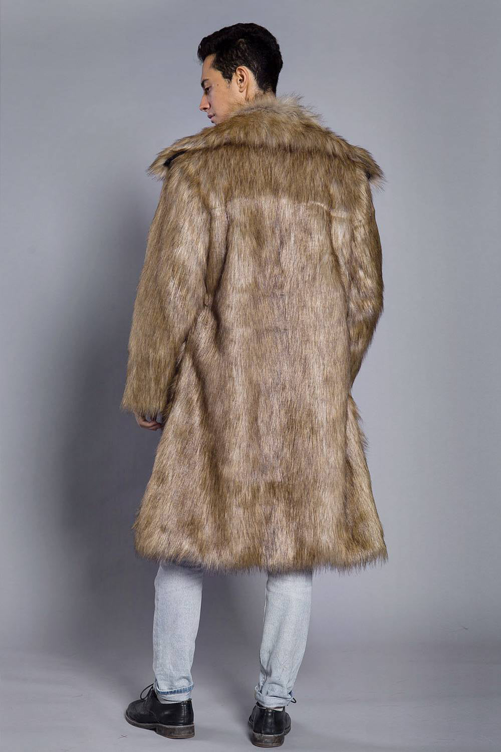 Johannes - Lange Fell-Winterjacke für Herren