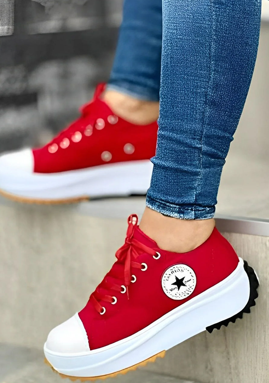 CanvasShoes - Damenmode Turnschuhe Rot