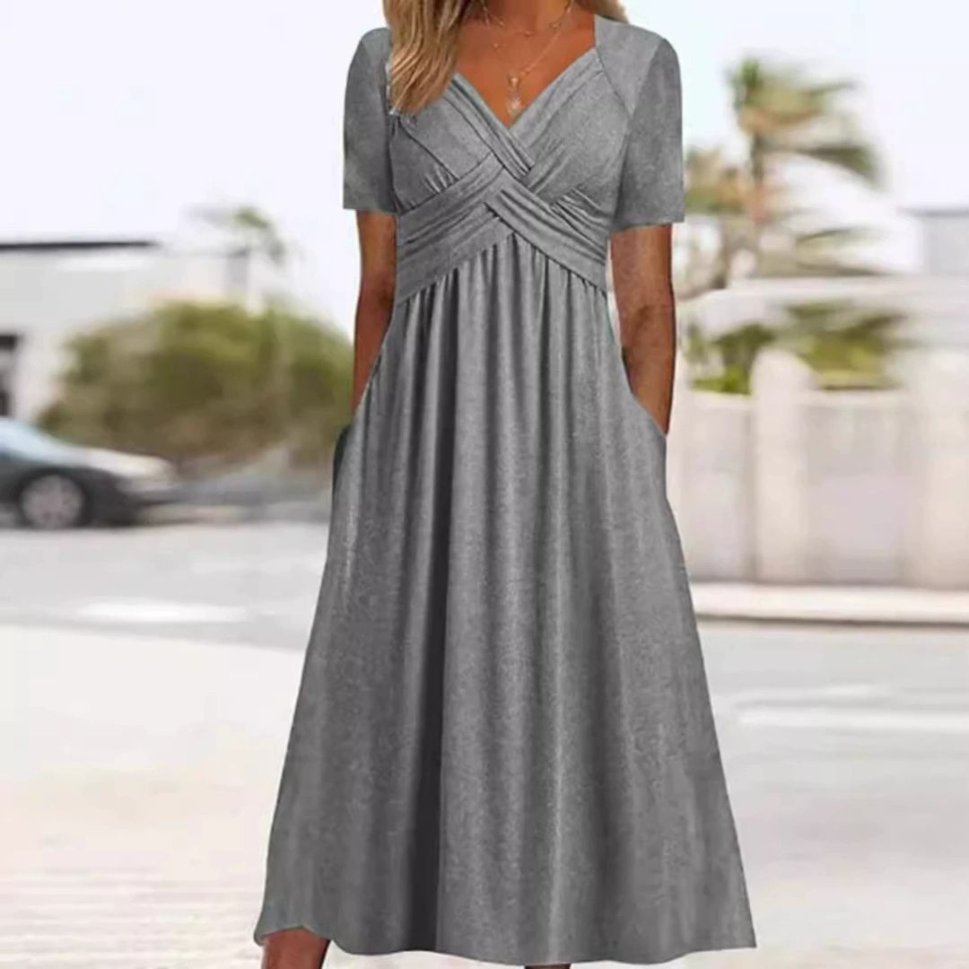 Carlota– Elegantes Damenkleid Grau