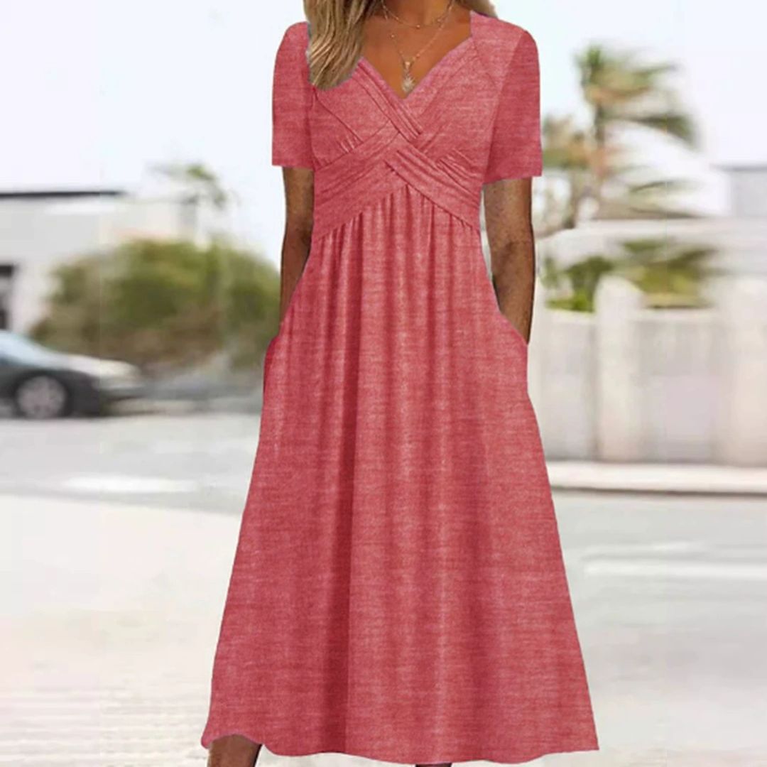 Carlota– Elegantes Damenkleid Rot
