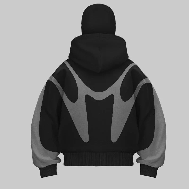Christian - Hoodie Balaclava Herren Mutiger Stil Streetwear Grau