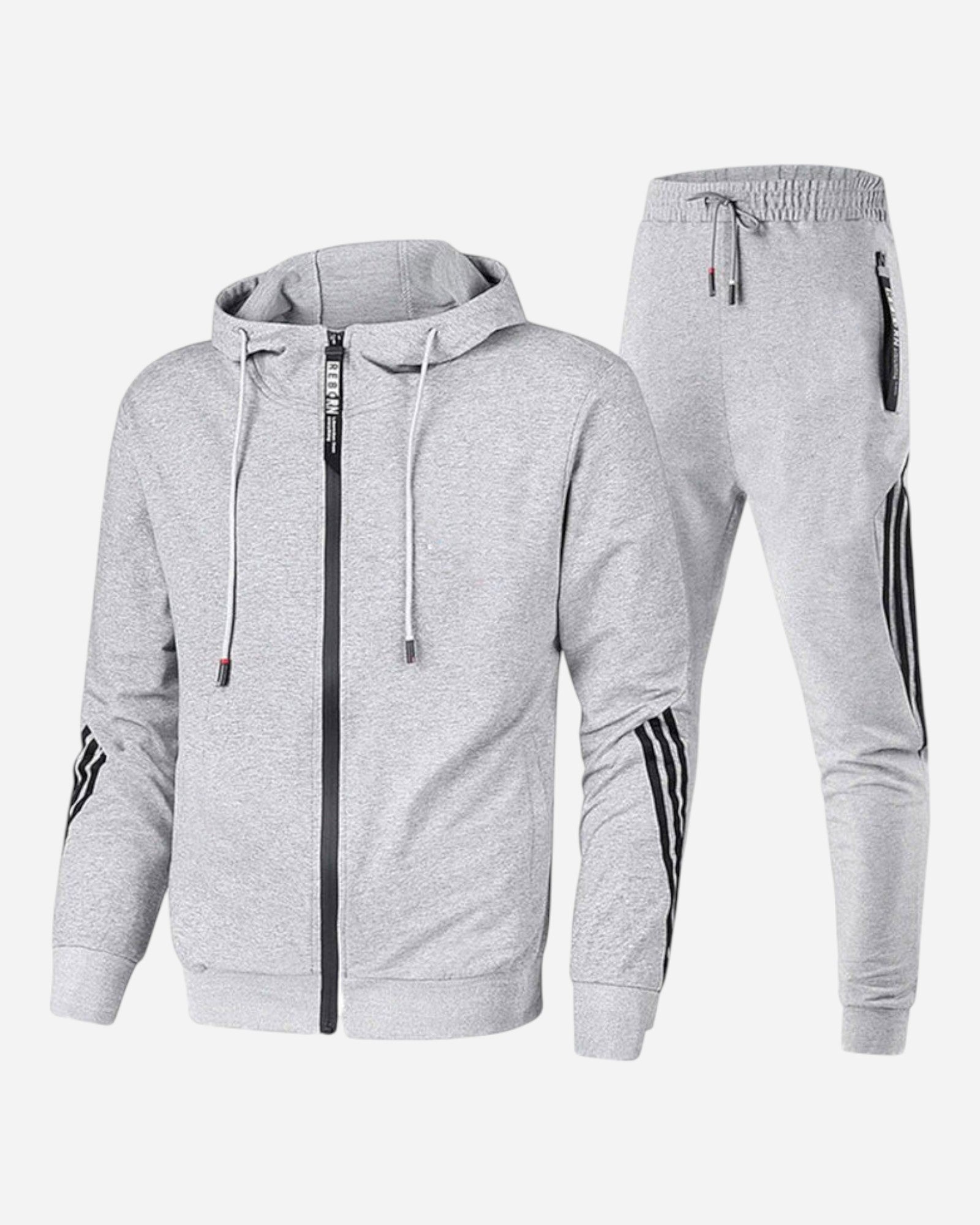 Clemens - Herren Baumwolle Trainingsanzug Jogging Set Komfort Grau