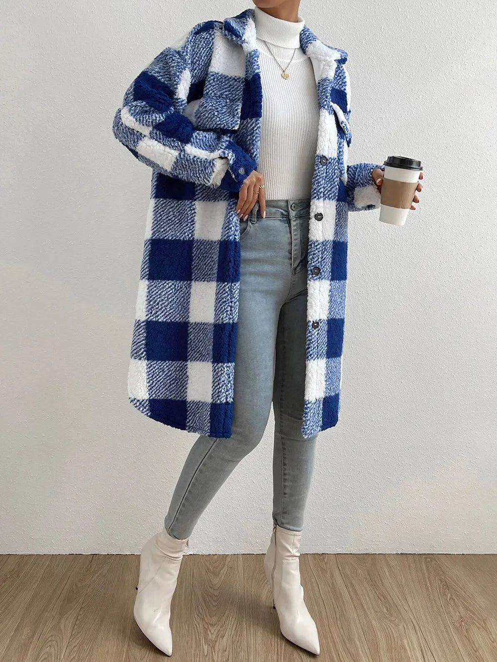 Marlies - Oversize Teddy Mantel Damen Warm Winter