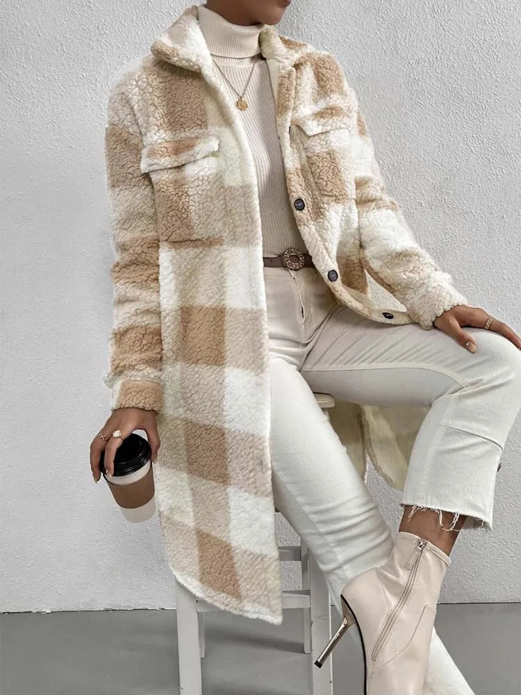 Marlies - Oversize Teddy Mantel Damen Warm Winter
