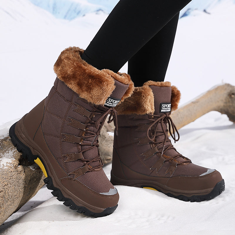 Damen wasserdichte, rutschfeste, warme Schneestiefel 4