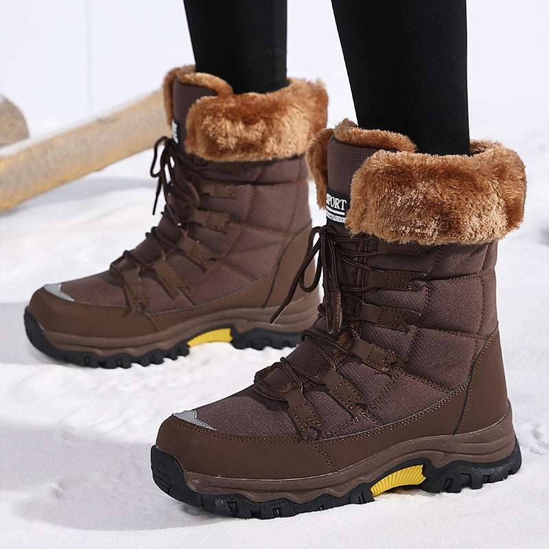 Damen wasserdichte, rutschfeste, warme Schneestiefel 5