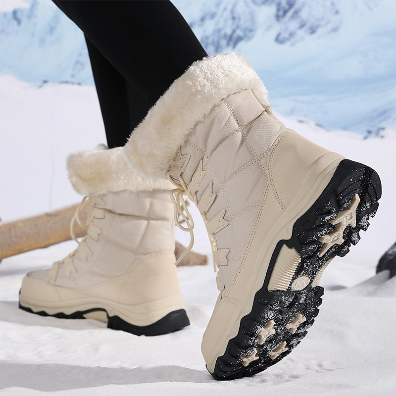 Damen wasserdichte, rutschfeste, warme Schneestiefel 7
