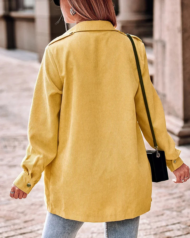 Antonia – Stilvolle Jacke Mit Knopfverschluss Und Taschen