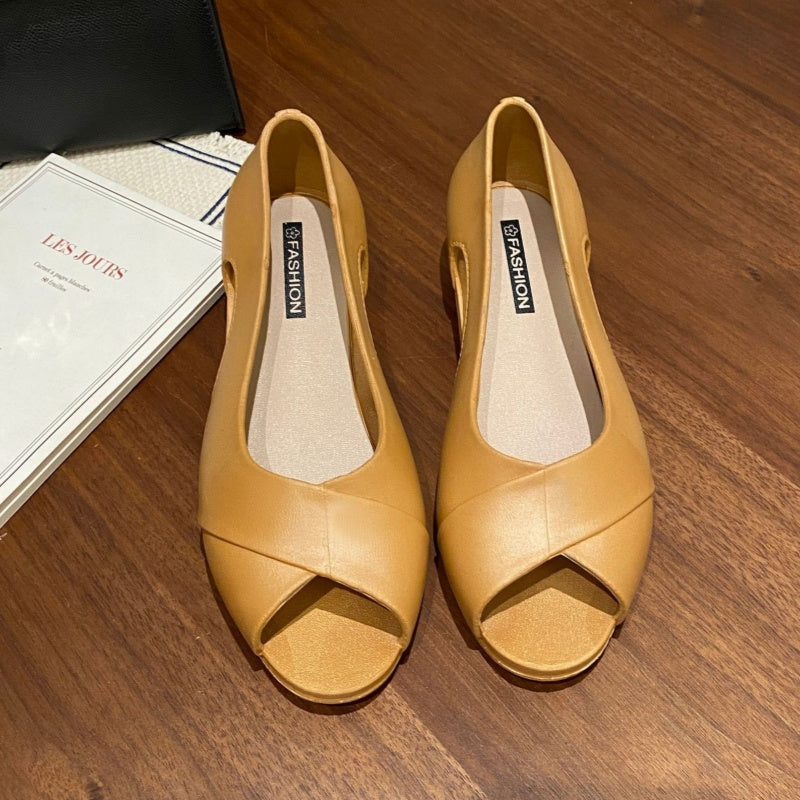 Daniela – Cut-Out Schuhe mit hohem Absatz Orange