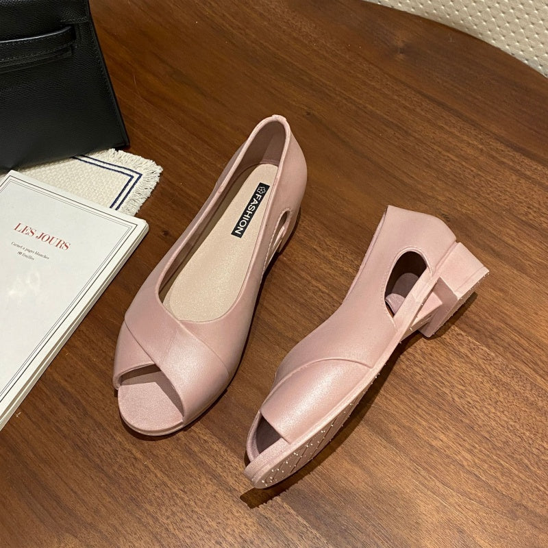 Daniela – Cut-Out Schuhe mit hohem Absatz Rosa