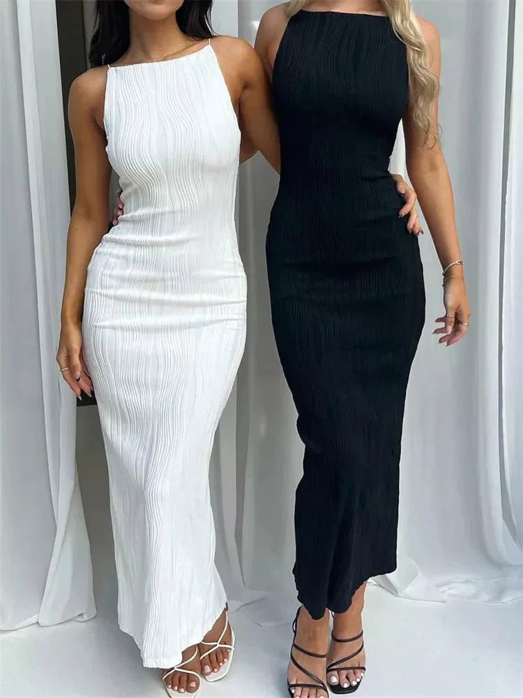Daria – Ärmelloses Sommerkleid Damen Schlitz Stilvoll Modern 4