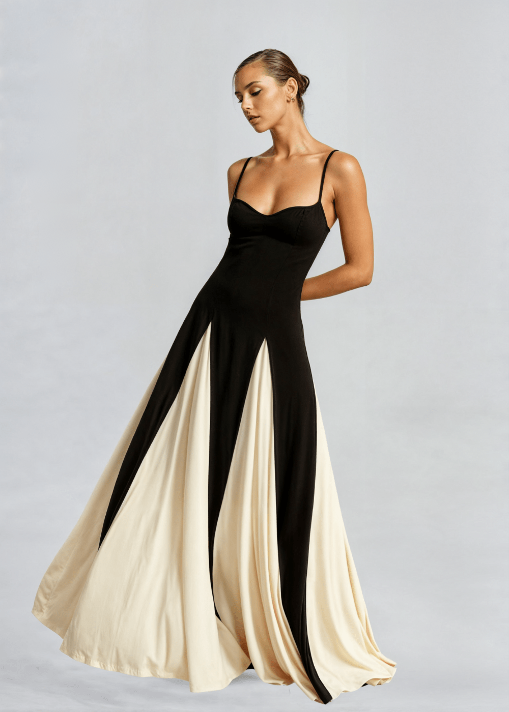 Deborah – Maxikleid Damen Elegant Fließend Festlich Look 3