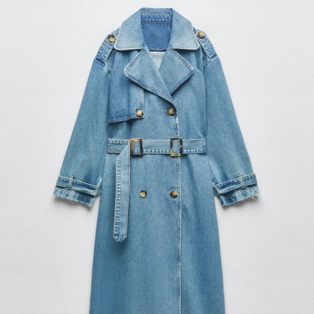 Aurelia – Langer Taillierter Trenchcoat Mit Gürtel