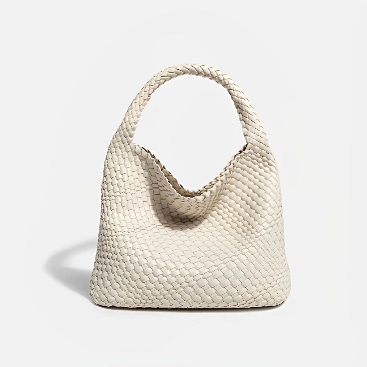 Dianne - Weiche Leder-Eimertasche handgefertigt Blass rosa-grau