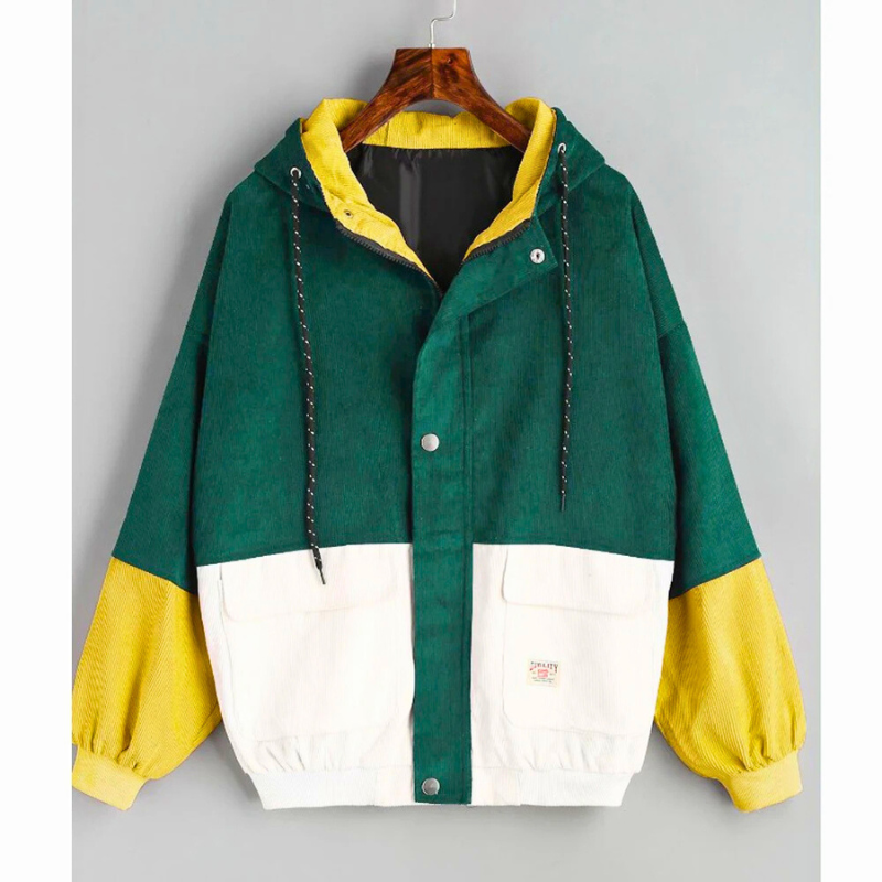 Dreifarbige Cordjacke 6