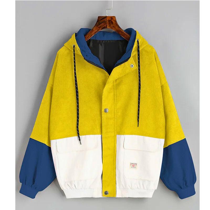 Dreifarbige Cordjacke 7