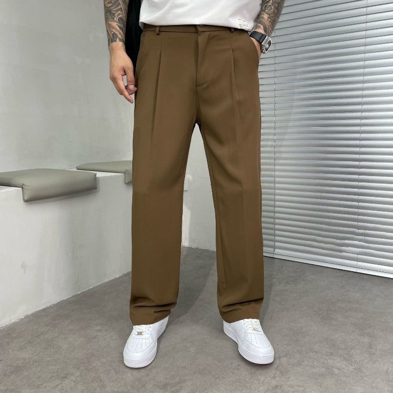 Edgar - Gerade Geschnittene Hosen für Herren Braun