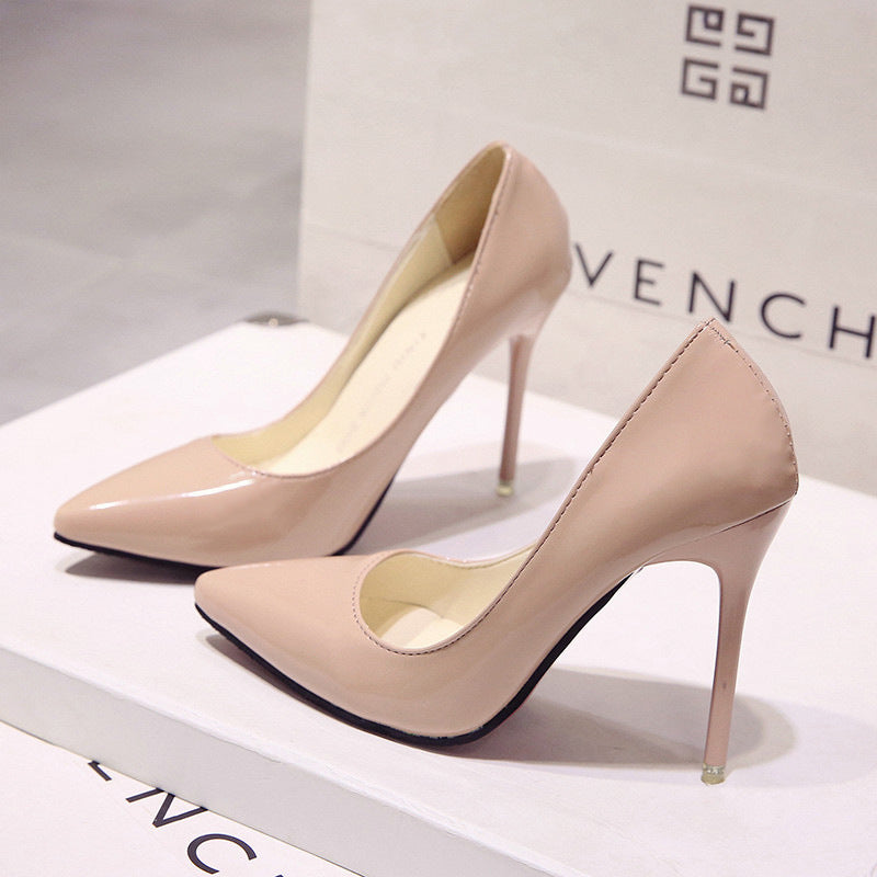 Elenora - Damen High Heels mit spitzer Kappe – Elegante Pumps für festliche Anlässe und Büro Aprikose