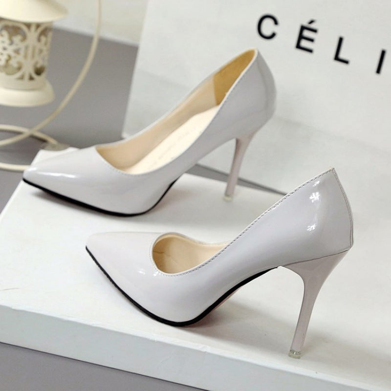 Elenora - Damen High Heels mit spitzer Kappe – Elegante Pumps für festliche Anlässe und Büro Grau