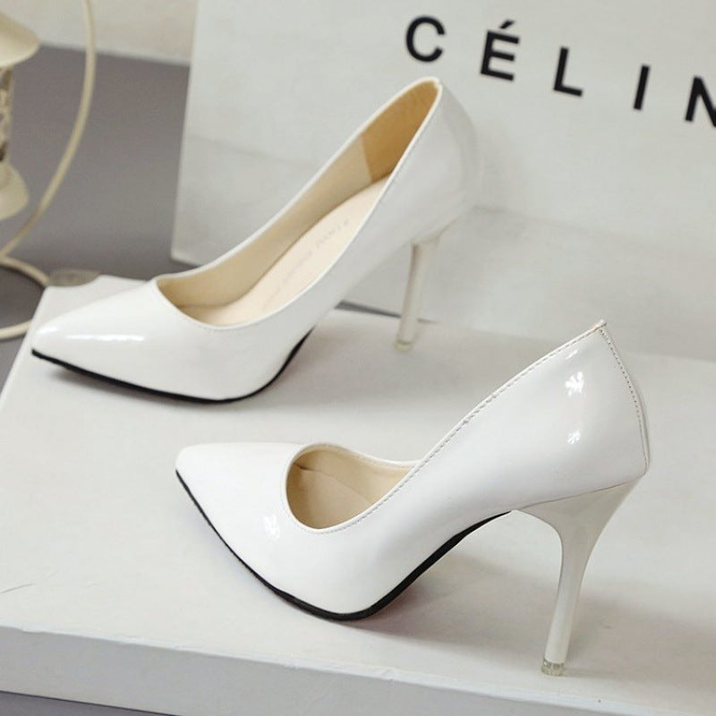 Elenora - Damen High Heels mit spitzer Kappe – Elegante Pumps für festliche Anlässe und Büro Weiß