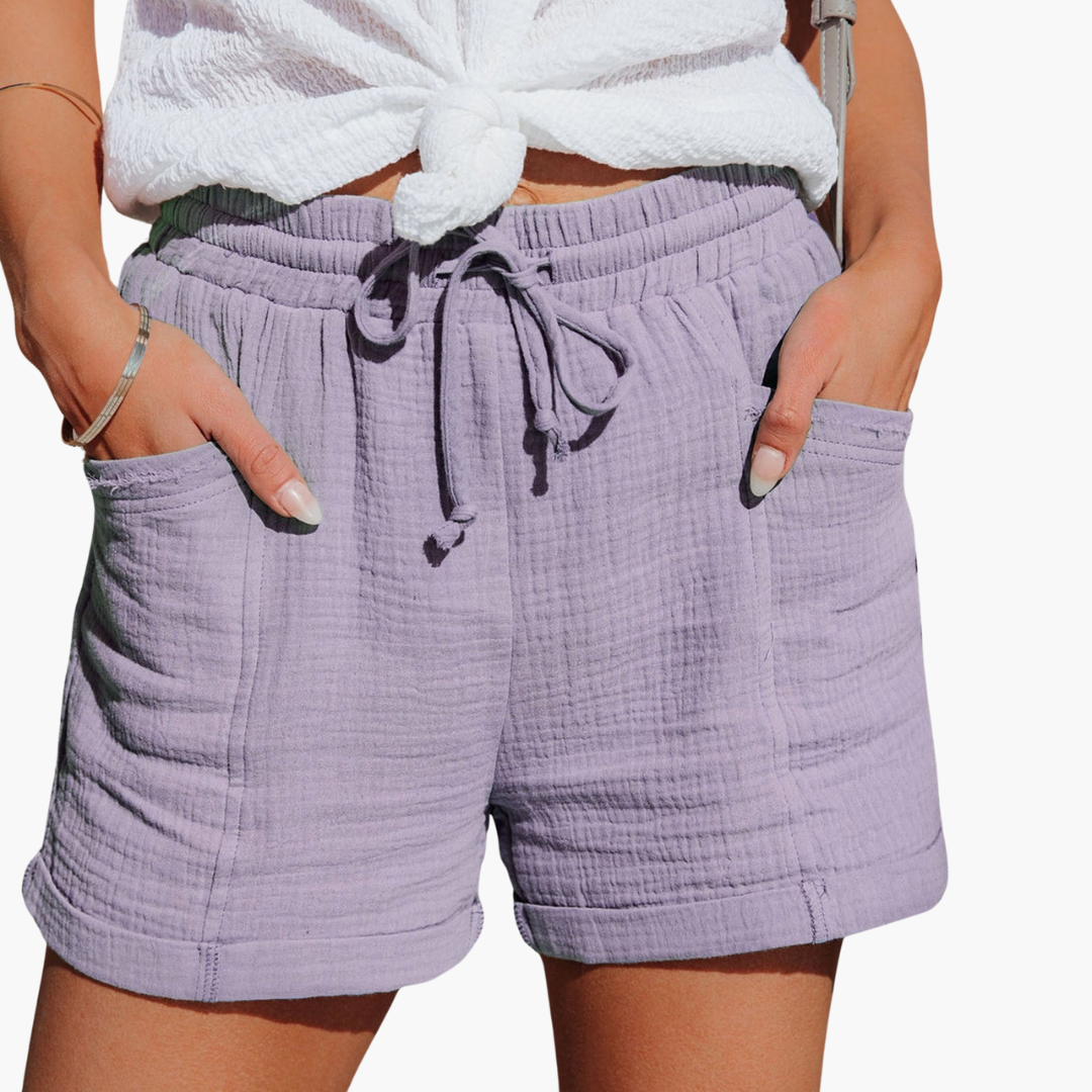 Enrica – Baumwoll Sommer Shorts für Damen Lila