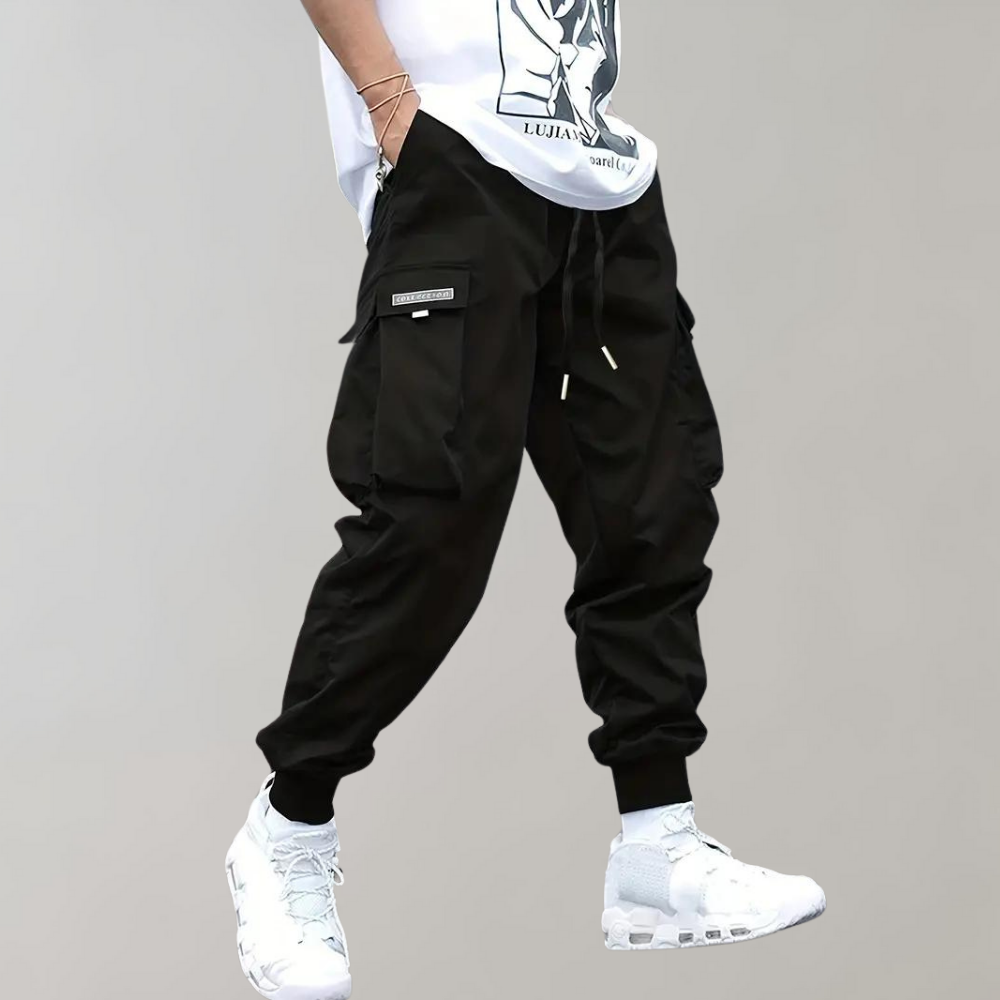 Eren – Herren Cargo Jogginghose mit Taschenkomfort Schwarz