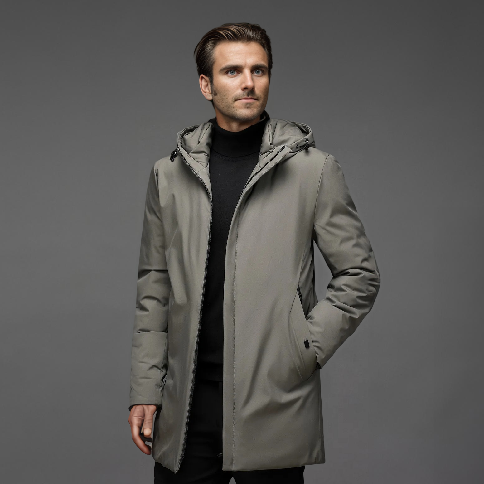 Erik - Winterparka Mantel Warm Wasserdicht Modern Khaki