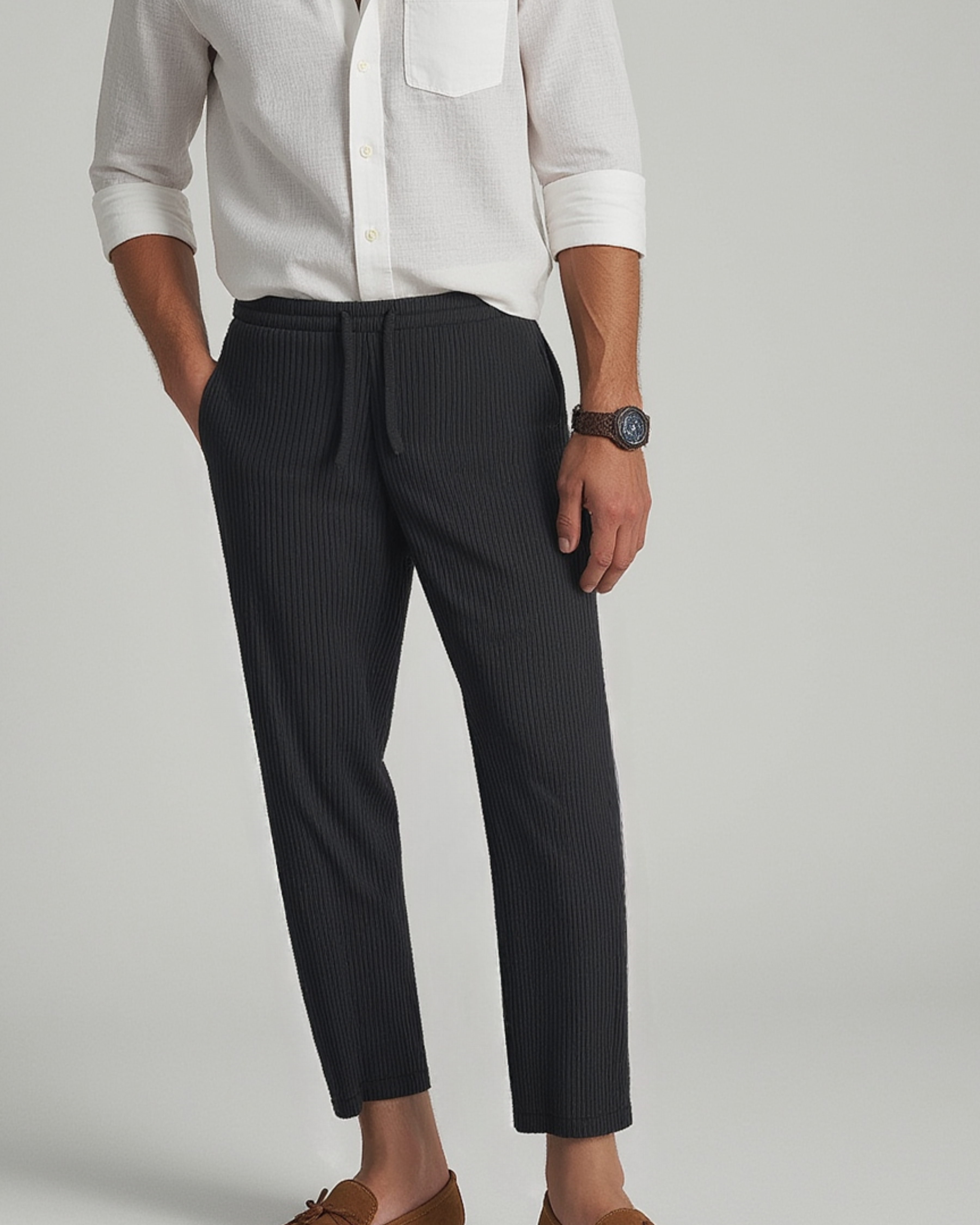 Erik – Gerippte Hose Herren Lässig Modern Weich Komfort 2