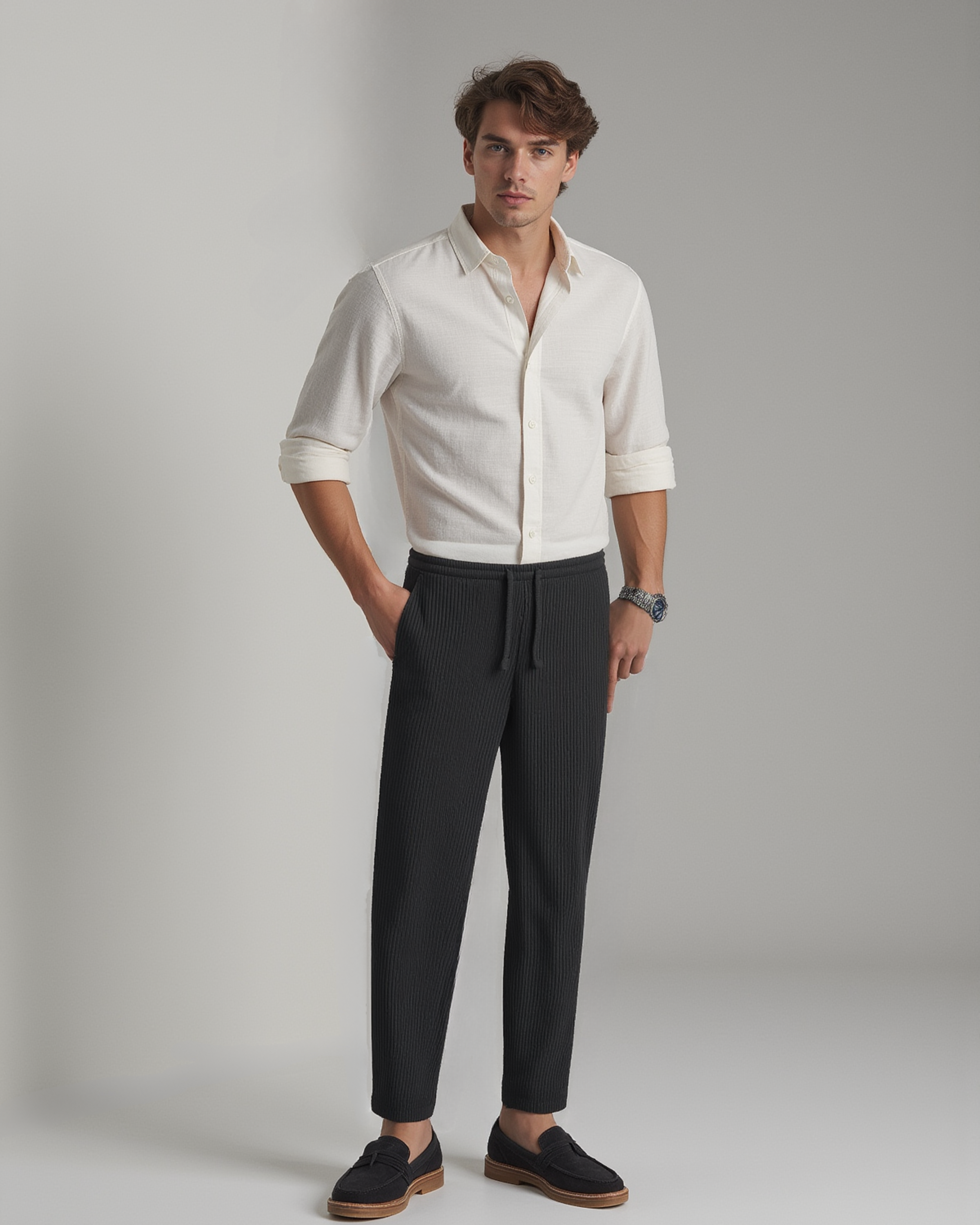 Erik – Gerippte Hose Herren Lässig Modern Weich Komfort 3