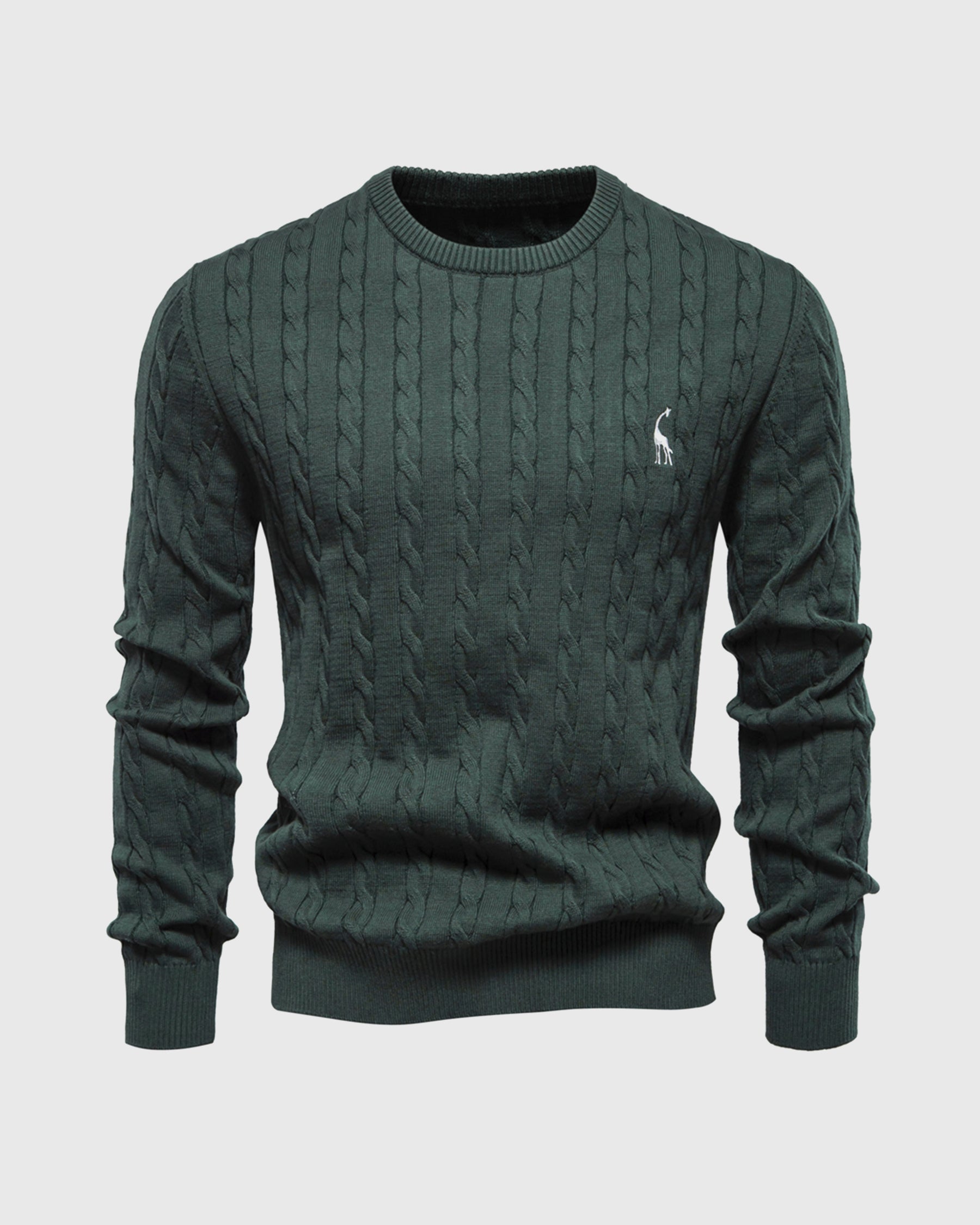 Matheo – Zopfmuster-Strickpullover aus Baumwolle für Herren