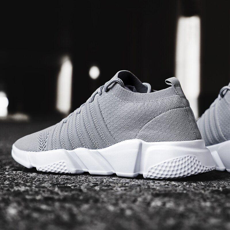 Fabian - Atmungsaktive Herren-Turnschuhe Ganz Grau
