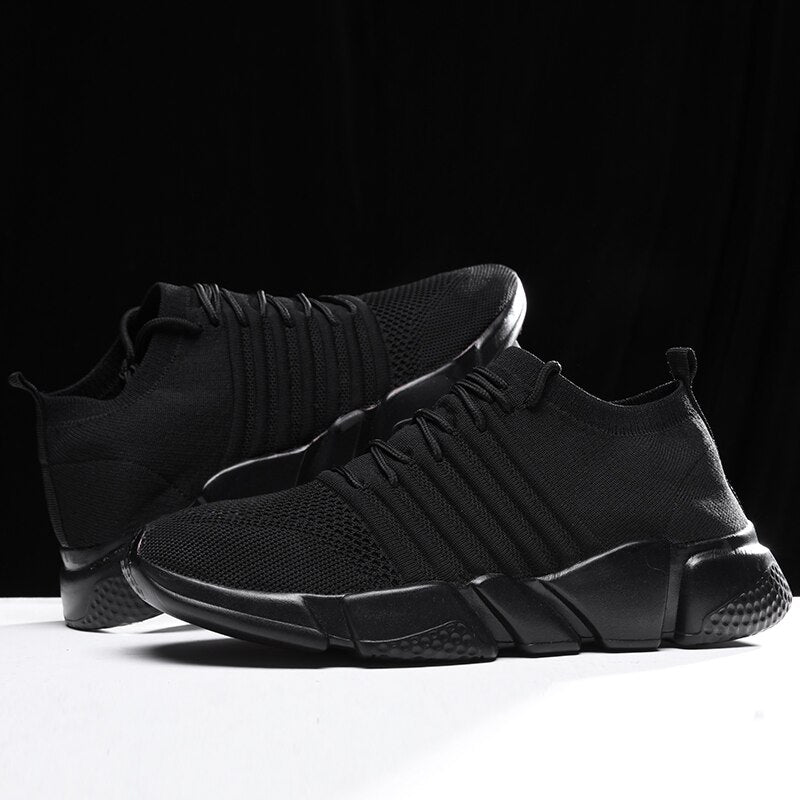 Fabian - Atmungsaktive Herren-Turnschuhe Ganz schwarz